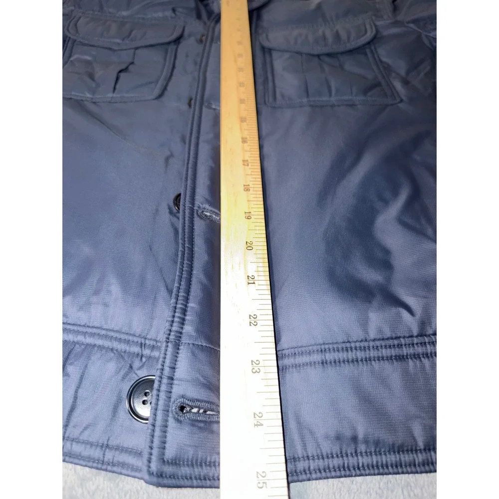 Gap Mens Navy Blue Quilted Nylon Field Jacket XS Puffer Utility Coat RN54023